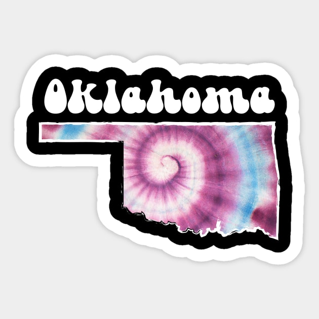 Oklahoma Tie Dye Sticker by SunburstGeo